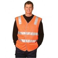 HIGH VISIBILITY SAFETY VEST WITH REFLECTIVE TAPES