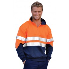 MEN'S HIGH VISIBILITY LONG SLEEVE FLEECY SWEAT 4XL, 5XL,7XL