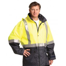 HI-VIS TWO TONE RAIN PROOF SAFETY JACKET WITH MESH LINING AND 3M SCOTCHLITE REFLECTIVE TAPES 5XL, 7XL