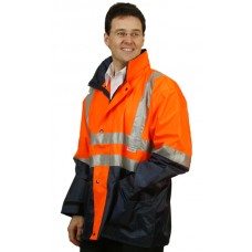 HI-VIS THREE IN ONE SAFETY JACKET WITH 3M TAPES  S - 3XL