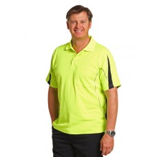 MEN'S TRUEDRY® HI-VIS POLO WITH REFLECTIVE PIPING