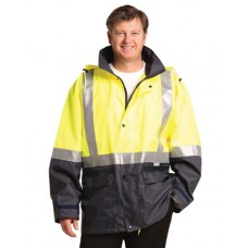 HIGH VISIBILITY TWO TONE JACKET WITH QUILT LINING AND 3M TAPES S - 3XL