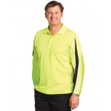 MEN'S TRUEDRY® HI-VIS LONG SLEEVE POLO WITH REFLECTIVE PIPING