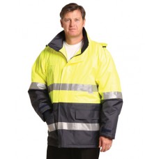 HI-VIS LONG LINE SAFETY JACKET WITH POLAR FLEECE LINING AND 3M REFLECTIVE TAPES S - 3XL