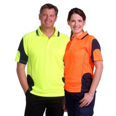 ADULTS COOLDRY® HI-VIS MINI WAFFLE SAFETY POLO