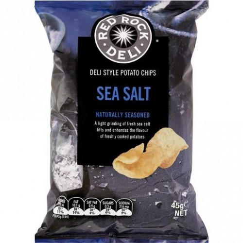 Red Rock Deli Sea Salt 45gm x 18