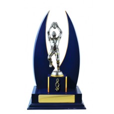 DOUBLE CRESCENT WING TIMBER TROPHY 295MM