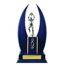 DOUBLE CRESCENT WING TIMBER TROPHY 345MM